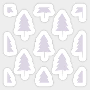 Purple Christmas Tree Pattern Sticker